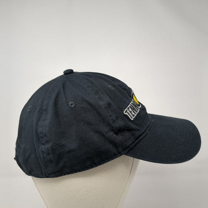 Tennis Point Strapback Hat Black One Size Adjustable Embroidered Port & Company