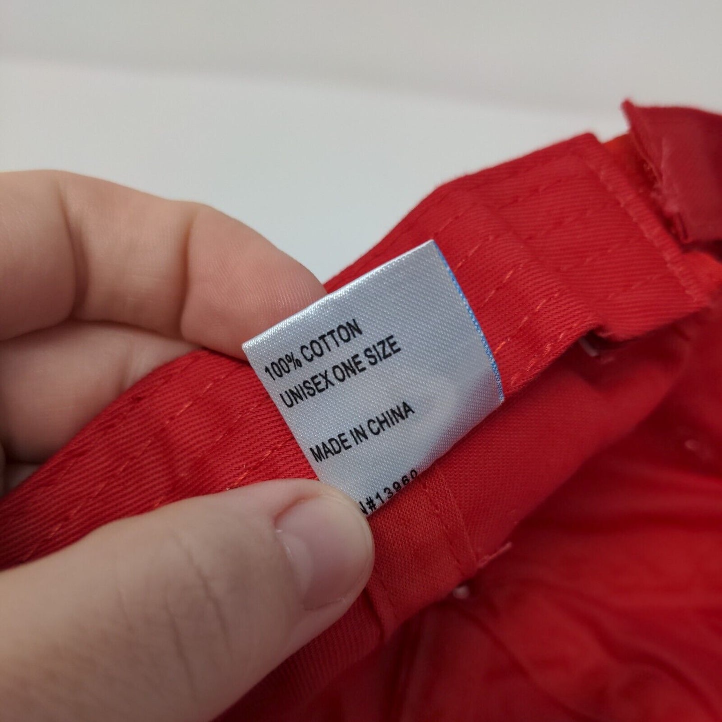 Unbranded Strapback Hat Red One Size Adjustable Solid Blank 6 Panel P