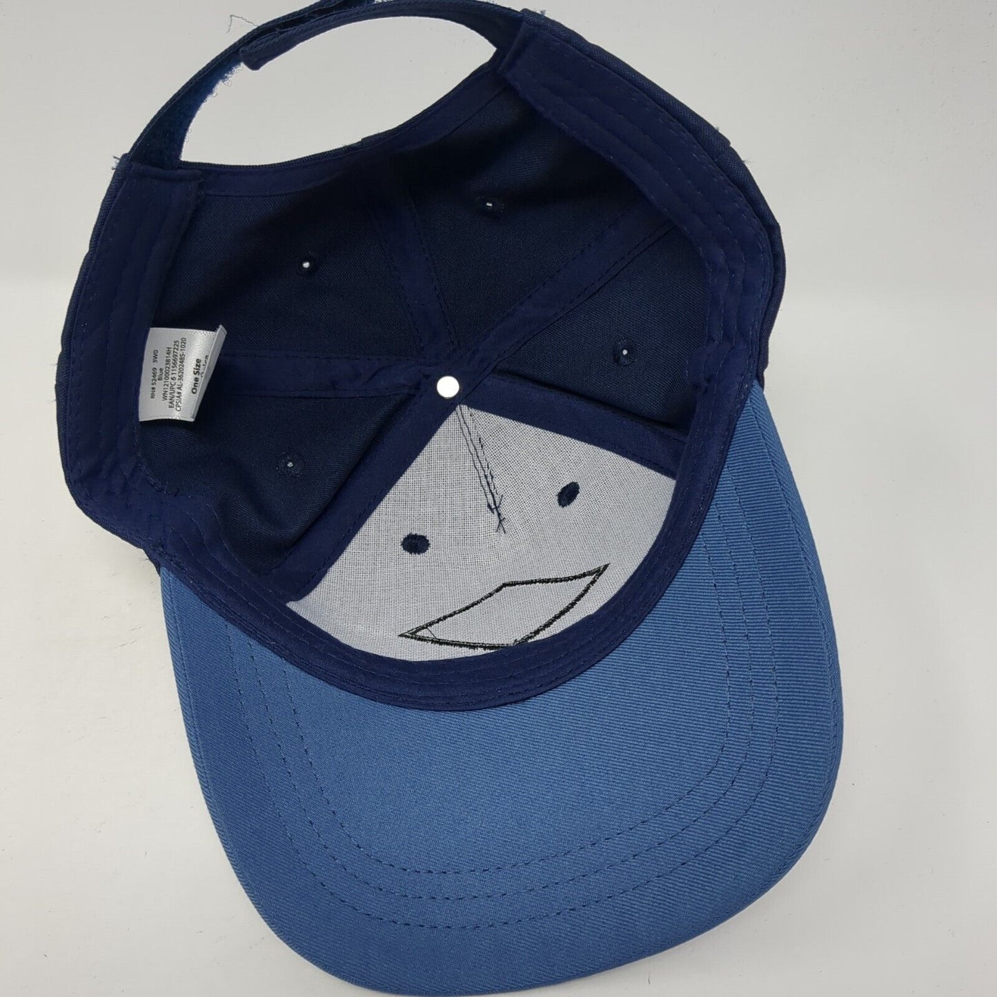 Sunset Strapback Hat Blue One Size Adjustable Embroidered Vented Holes 6 Panel