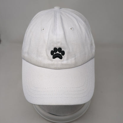 Pawz Slideback Hat White One Size Adjustable Embroidered 6 Panel