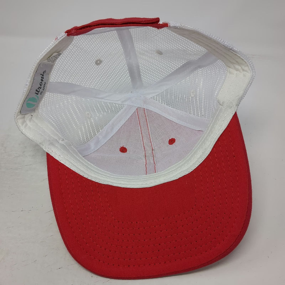 Vitronic American Red Cross Red Baseball Cap One Size Mesh Strapback Hat Logo
