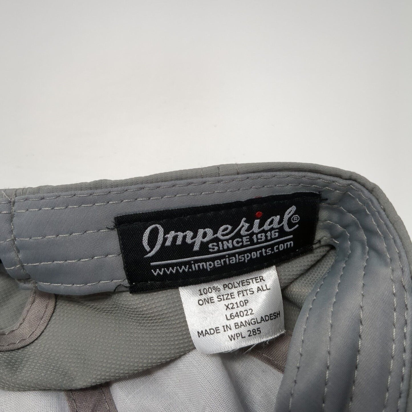 PAi Paramount Strapback Hat Gray One Size True Fit UPF 50+ Imperial