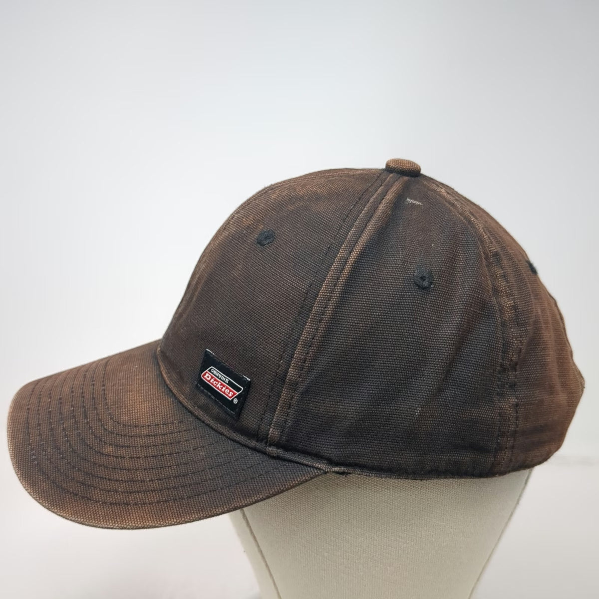 Dickies Snapback Hat Black One Size Logo Patch Workwear Heavy Canvas Cotton Cap