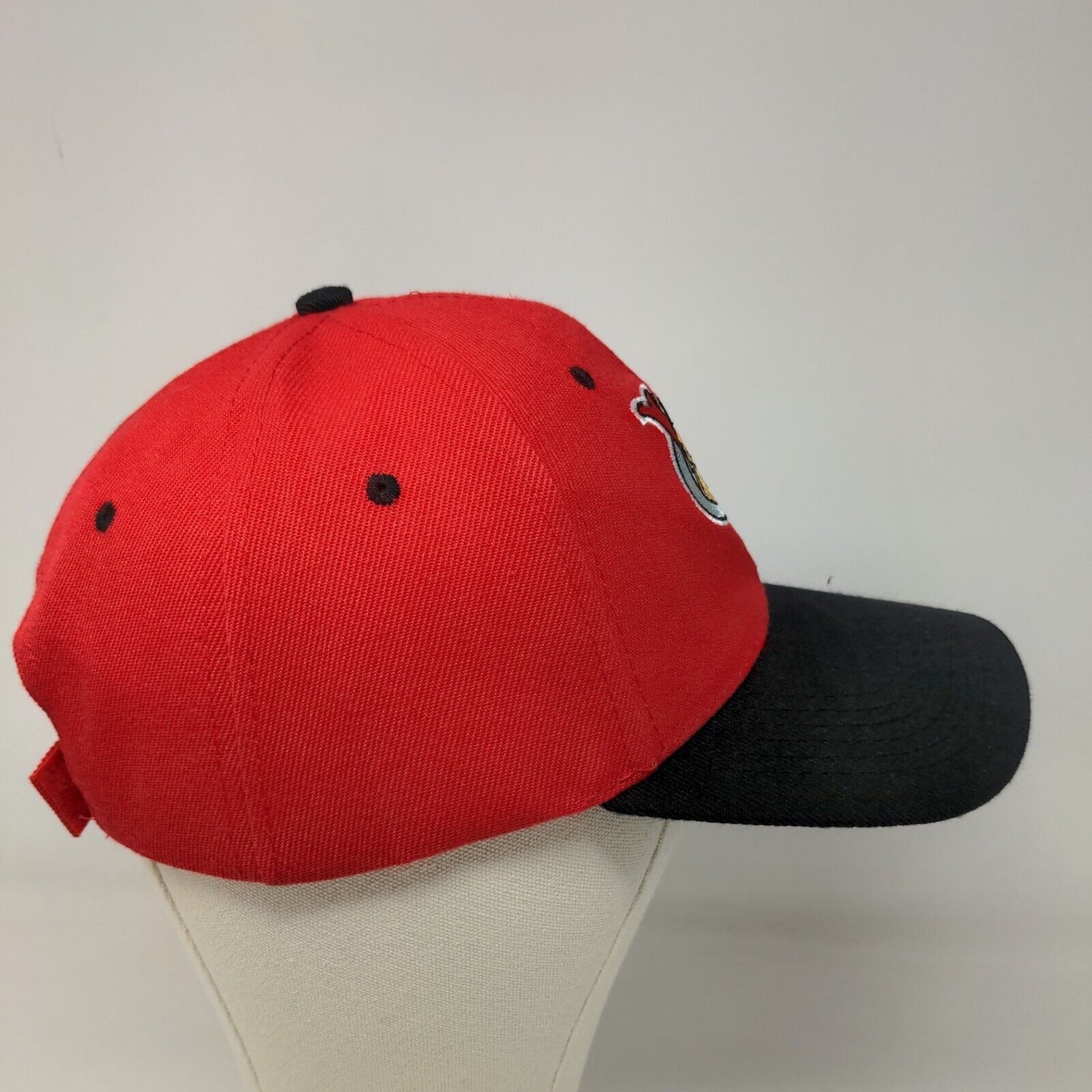 CDTA Men's Strapback Hat Red Black Adjustable Embroidered Logo