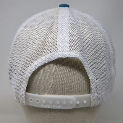Pacific Headwear Trucker Hat Blue White OSFM Rope Snapback Mesh St Lukes FitOne