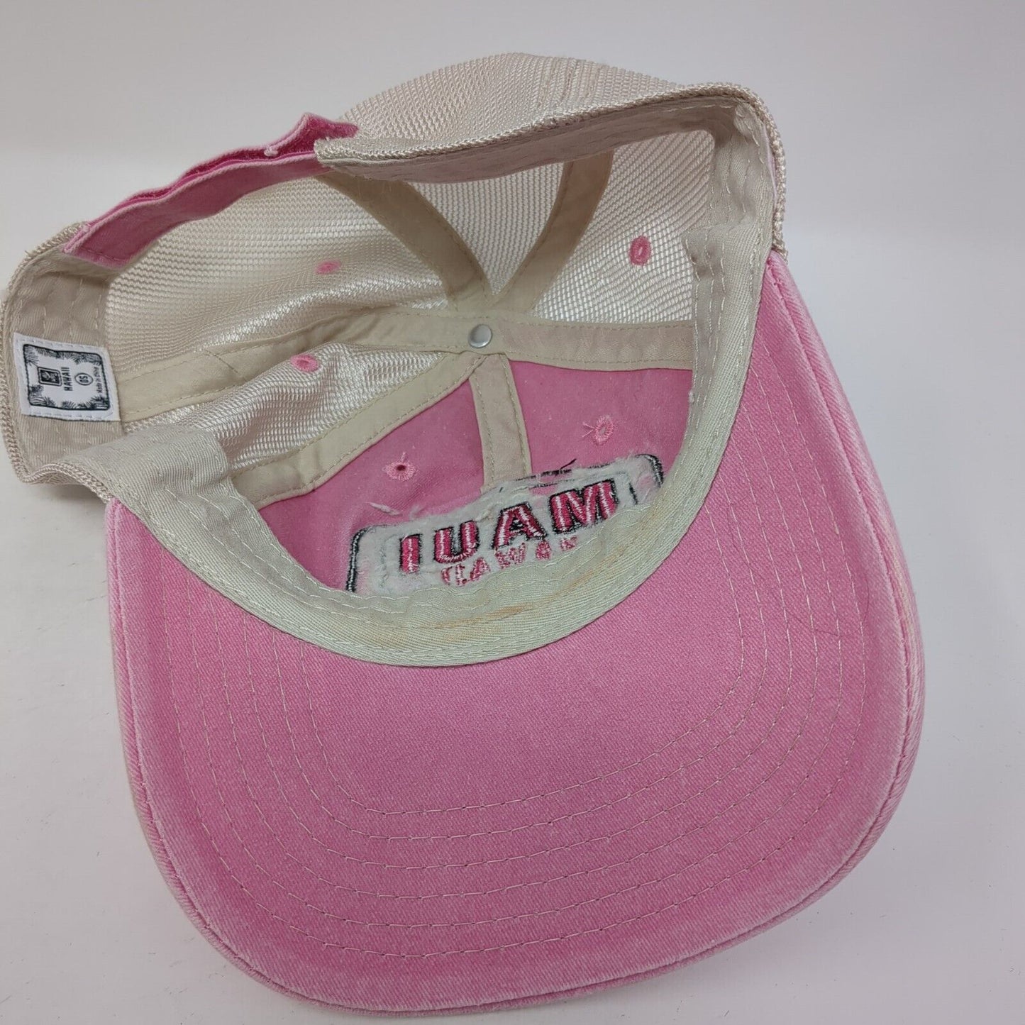 Maui Hawaii Strapback Mesh Back Trucker Hat Multi One Size Colorblock
