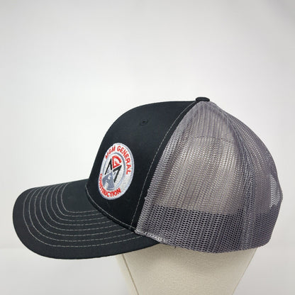 MGM General Construction Snapback Trucker Hat Black One Size Mesh Back