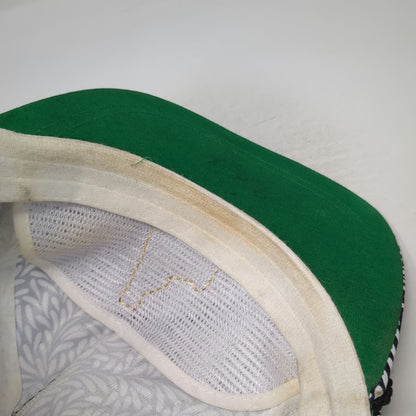 Imperial 5 Panel White Black Idaho Leather Patch Rope Cord One Size Hat