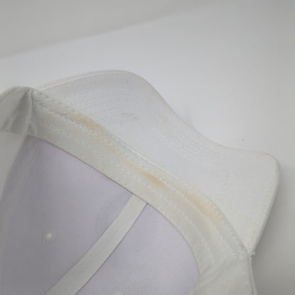 Unbranded Strapback Hat White One Size Adjustable Embellished Rhinestone