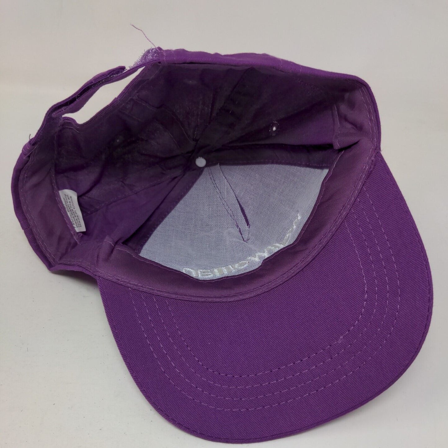 Well Woman Strapback Hat Purple OSFA Embroidered Adjustable Vent Holes