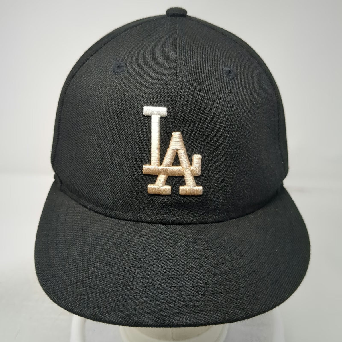 Los Angeles Dodgers MLB New Era Snapback Hat Black One Size 9FIFTY Tan Brim