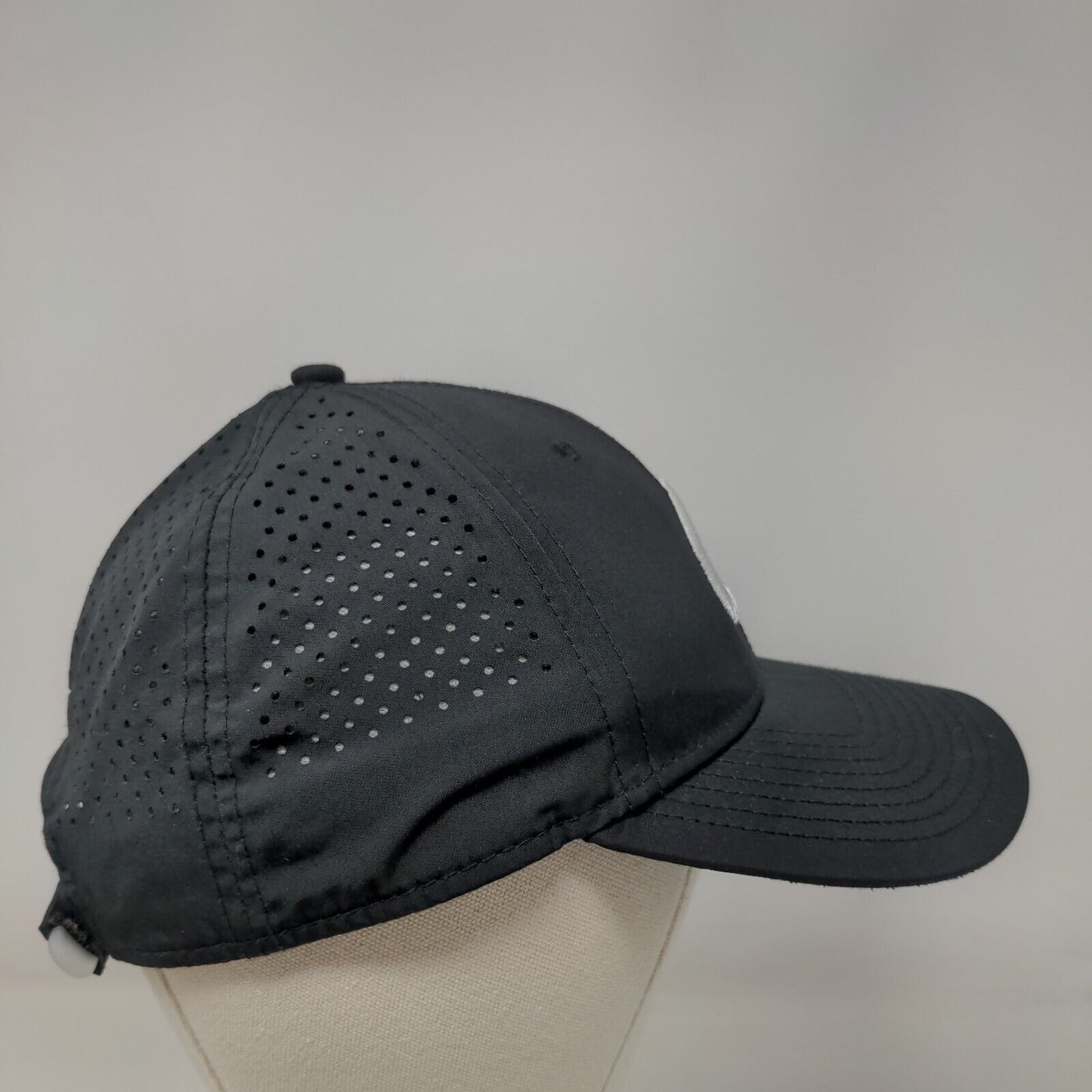 Vivint Strapback Hat Black OSFM Embroidered Laser Cut New Era 9Forty