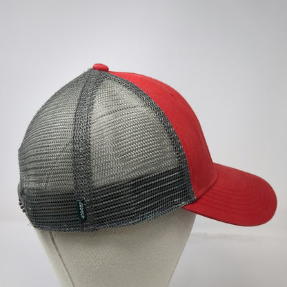 Legacy Trucker Hat Red OSFM Sun Valley Idaho Patch Mesh Back Snapback Adjustable