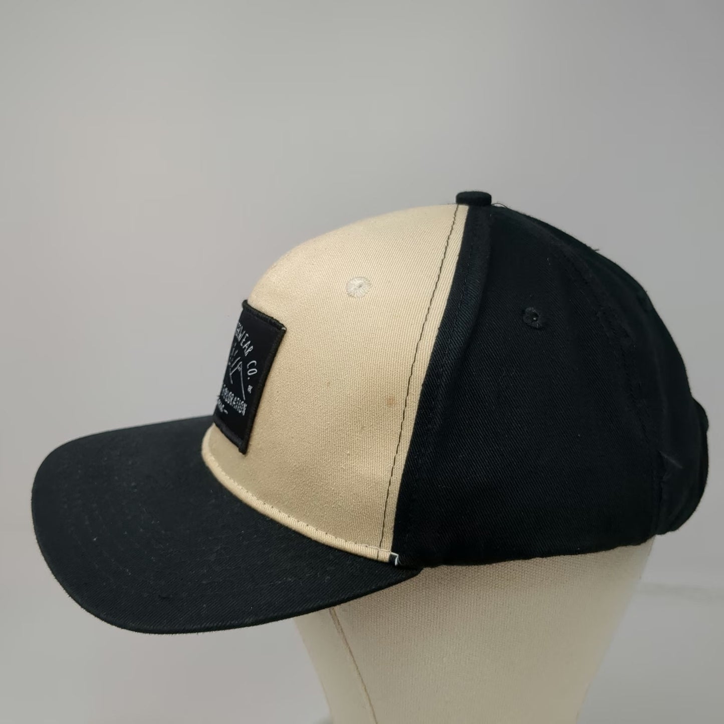 Saga Outerwear Co. Snapback Black Beige One Size Mountain Patch Exploration Hat