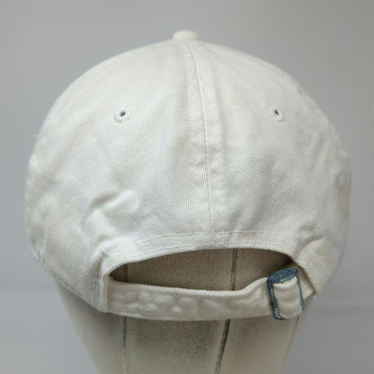 OC Sea Island Hat Baseball Cap White One Size Pink Script Embroidery Strap