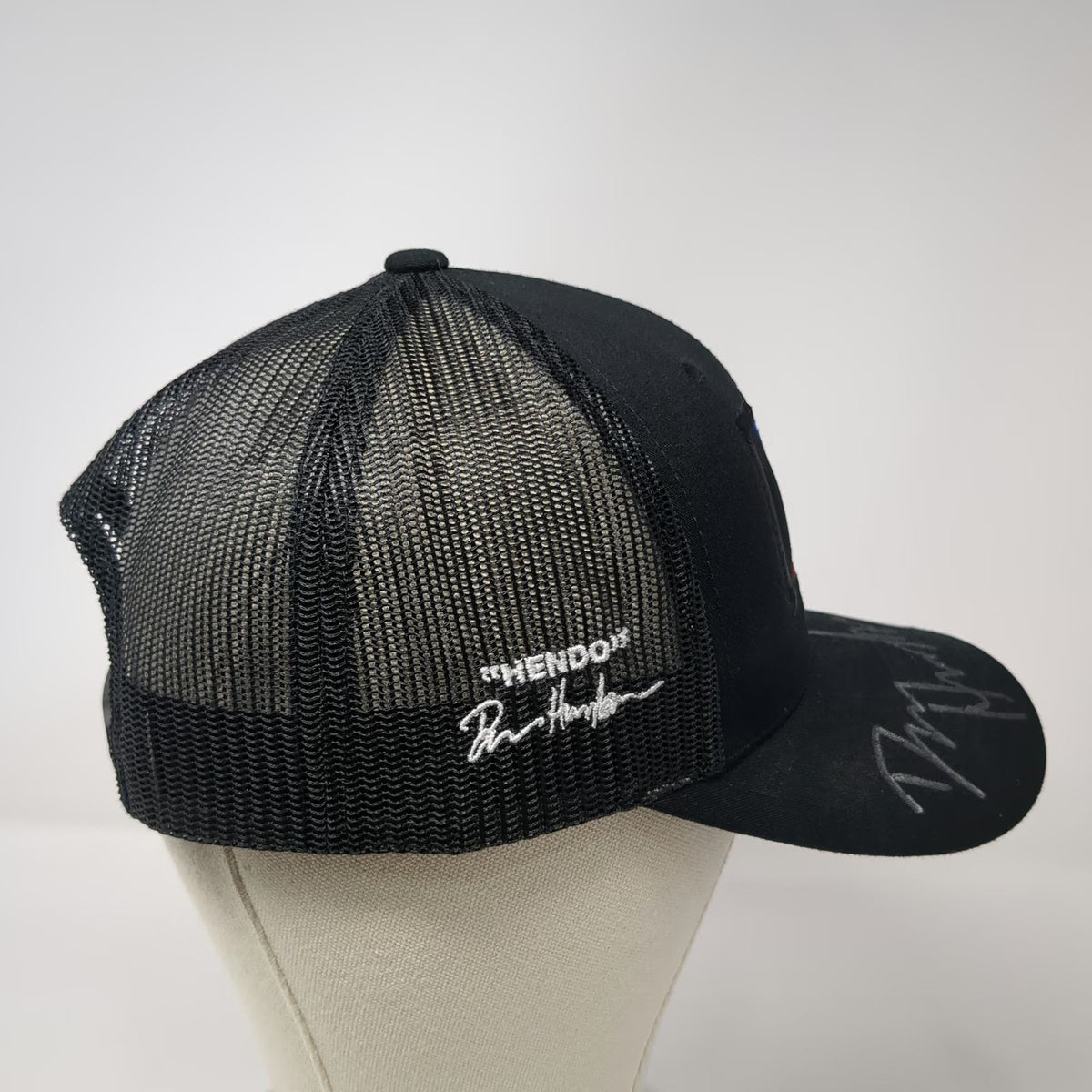 Lions Not Sheep Trucker Hat Black One Size Autographed Hendo US Flag Patch Hat