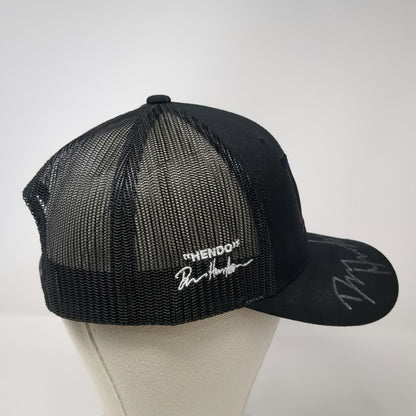 Lions Not Sheep Trucker Hat Black One Size Autographed Hendo US Flag Patch Hat