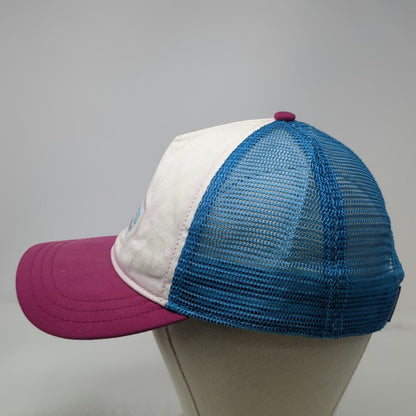 Patagonia Trucker Hat White Purple Blue One Size Mesh Back Snapback Logo Patch