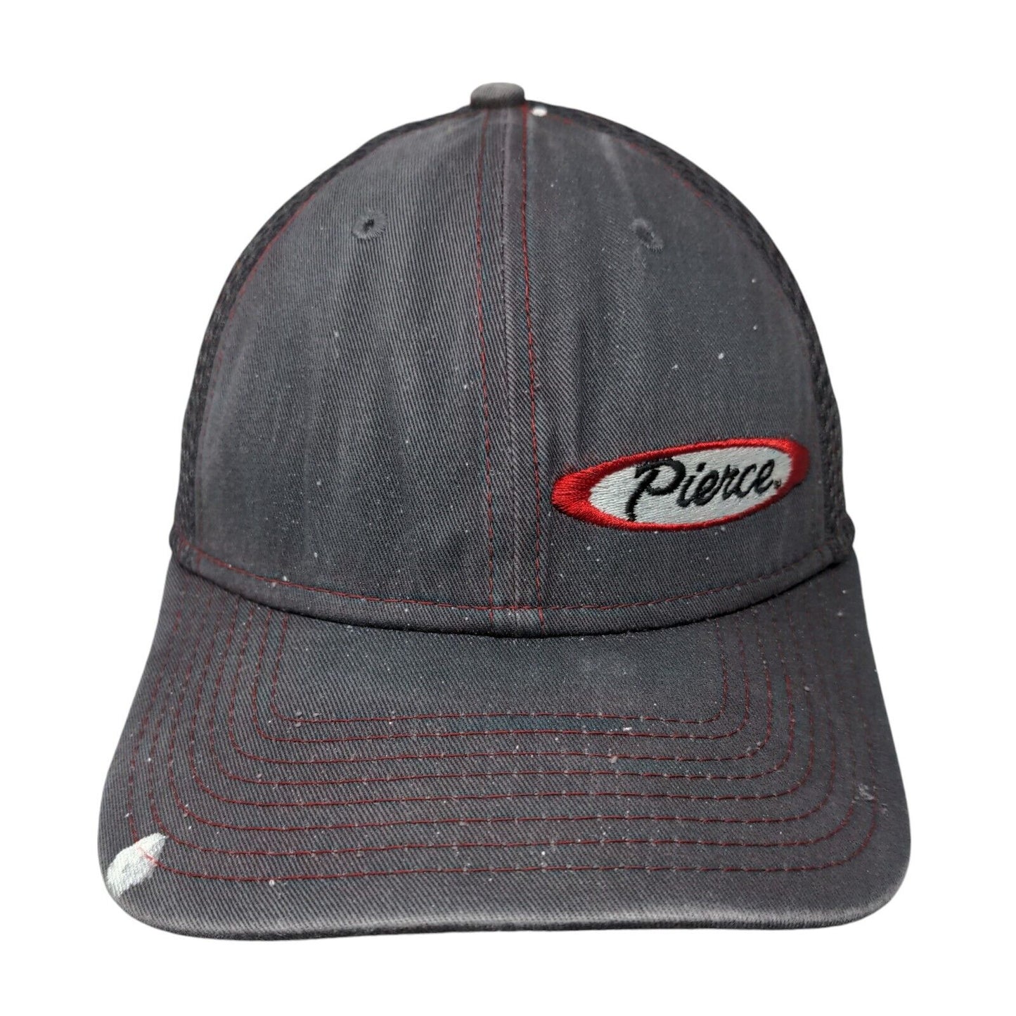 Pierce Mesh Back Fitted Hat Gray Large-XL Embroidered New Era 39Thirty