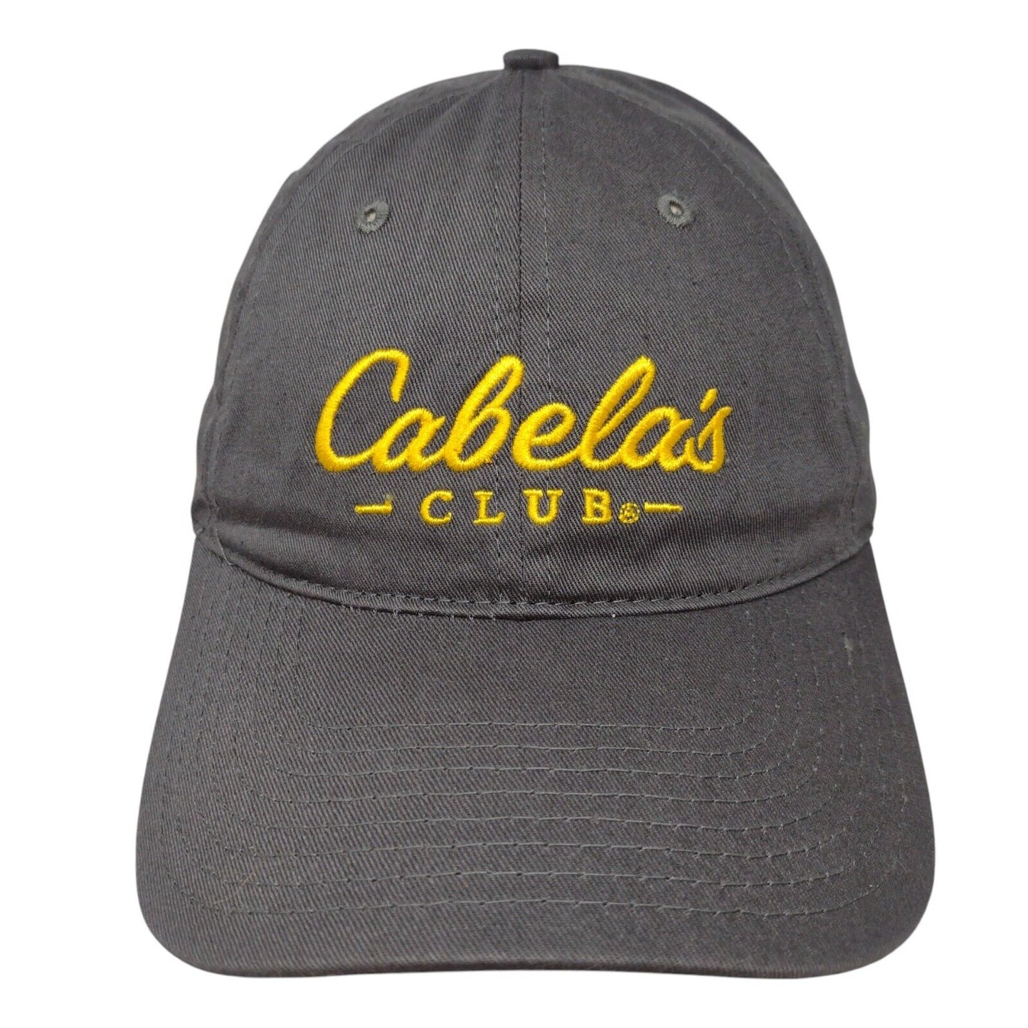 Cabela's Club Slideback Hat Gray OSFM Adjustable Embroidered Solid