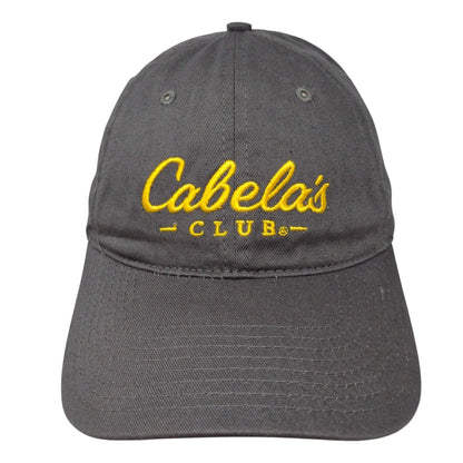 Cabela's Club Slideback Hat Gray OSFM Adjustable Embroidered Solid