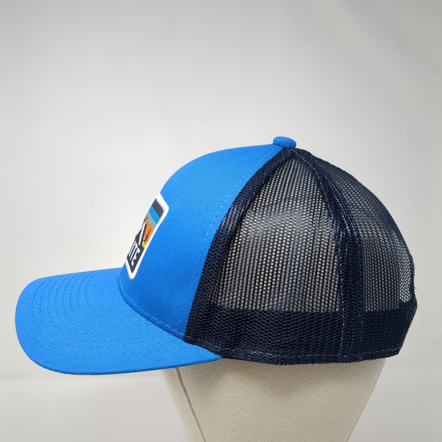 Stibnite Snapback Trucker Hat Blue OS Adjustable Embroidered Mesh Back 6 Panel