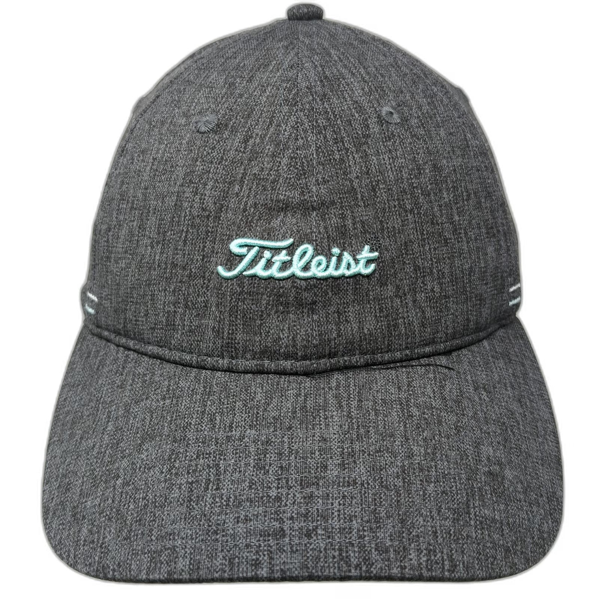 Titleist Baseball Cap Gray One Size Heathered Performance Spandex Blue Logo Hat