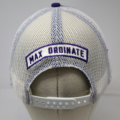 Richardson Trucker Hat Purple One Size Max Ordinate Academy Mesh Snapback Logo