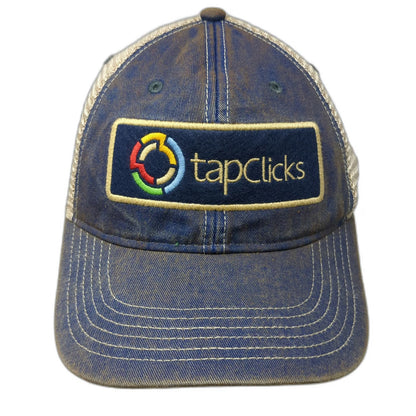 Legacy Trucker Hat Blue One Size TapClicks Patch Mesh Snapback Contrast Stitch