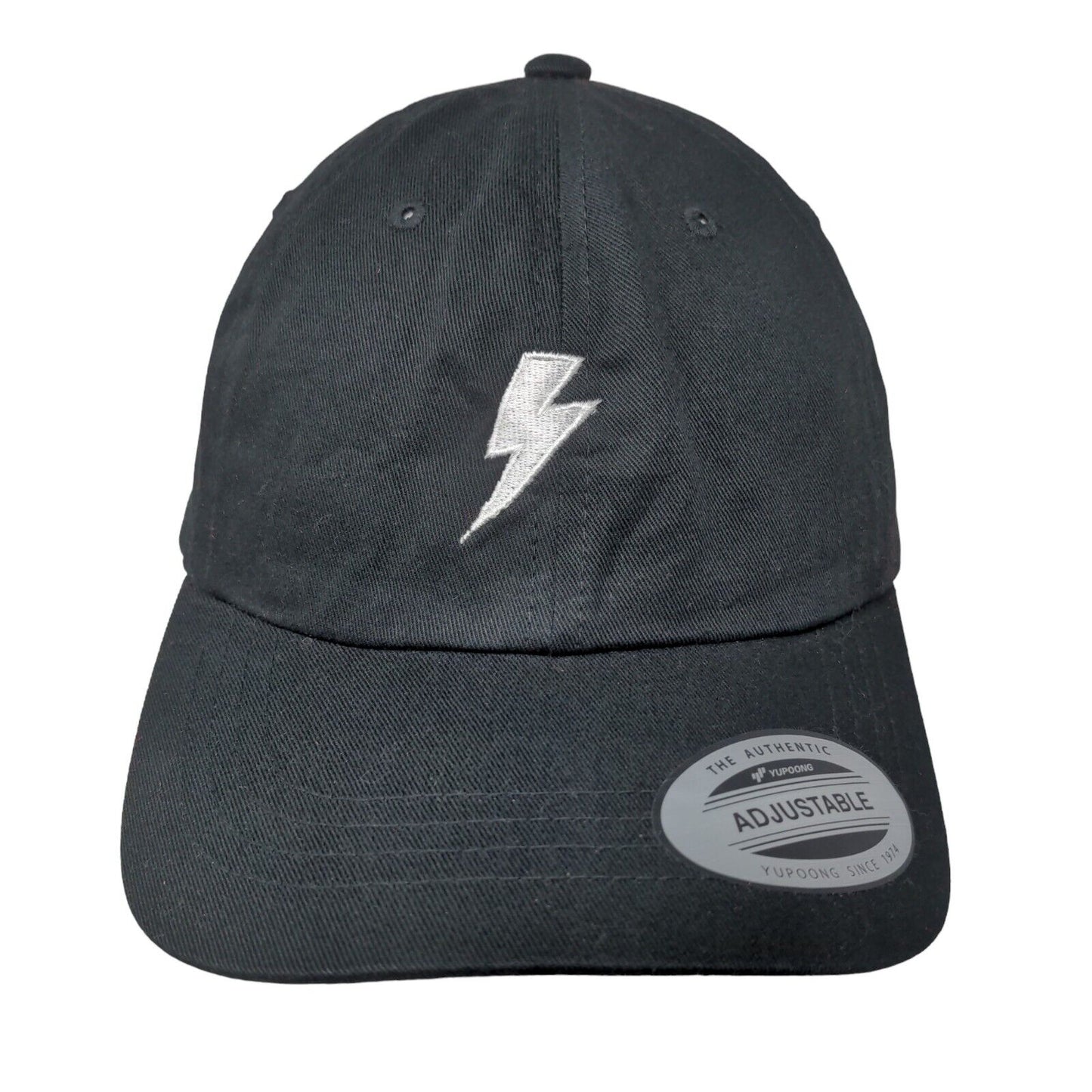 Thunderbolt Slideback Hat Black One Size Adjustable Embroidered Yupoong