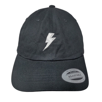 Thunderbolt Slideback Hat Black One Size Adjustable Embroidered Yupoong