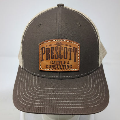 Richardson Trucker Hat Brown One Size Mesh Back Prescott Cattle & Consulting