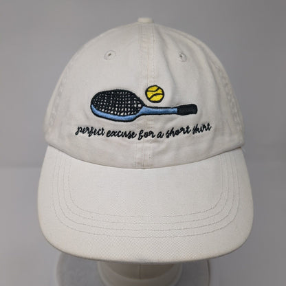 Perfect Excuse For A Short Skirt Slideback Hat White OS Adjustable Embroidered