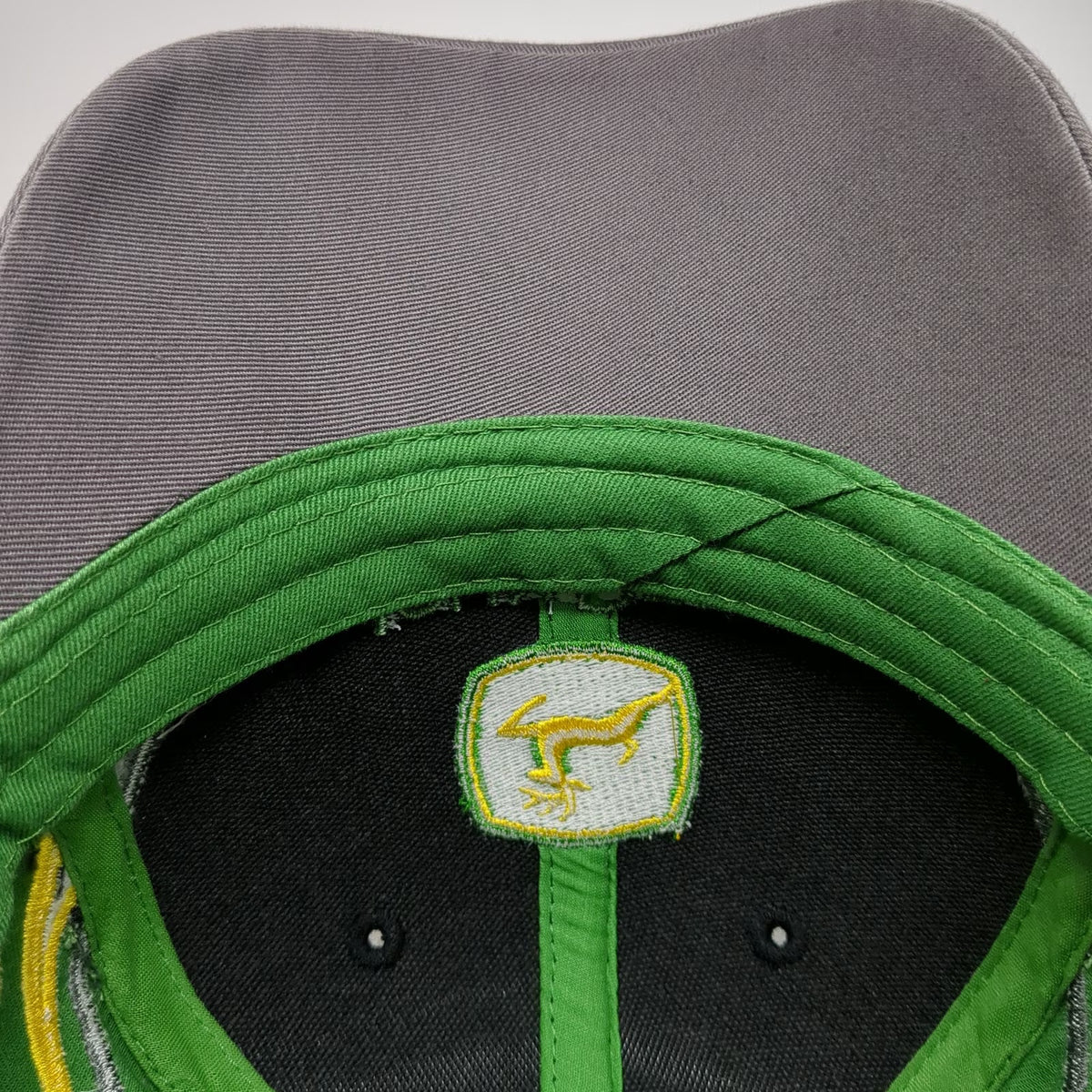John Deere Baseball Cap Green Black Gray One Size Embroidered Graphic Logo Hat