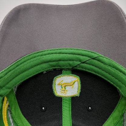 John Deere Baseball Cap Green Black Gray One Size Embroidered Graphic Logo Hat