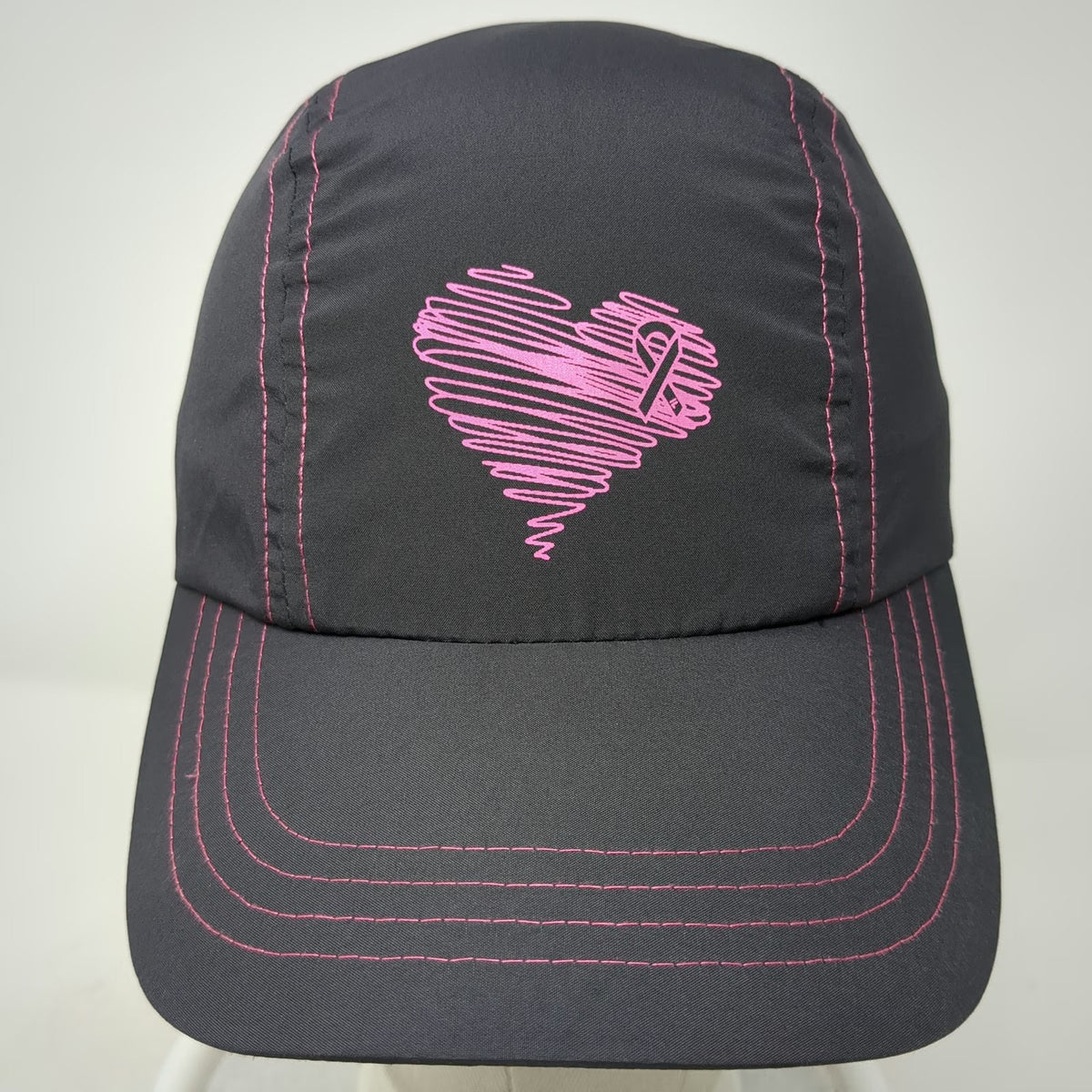 Fila Snapback Gray One Size Heart Ribbon Performance Contrast Stitching Hat