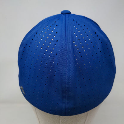 R Logo Fitted Hat Blue S-M Embroidered Lightweight Breathable Pacific Headwear