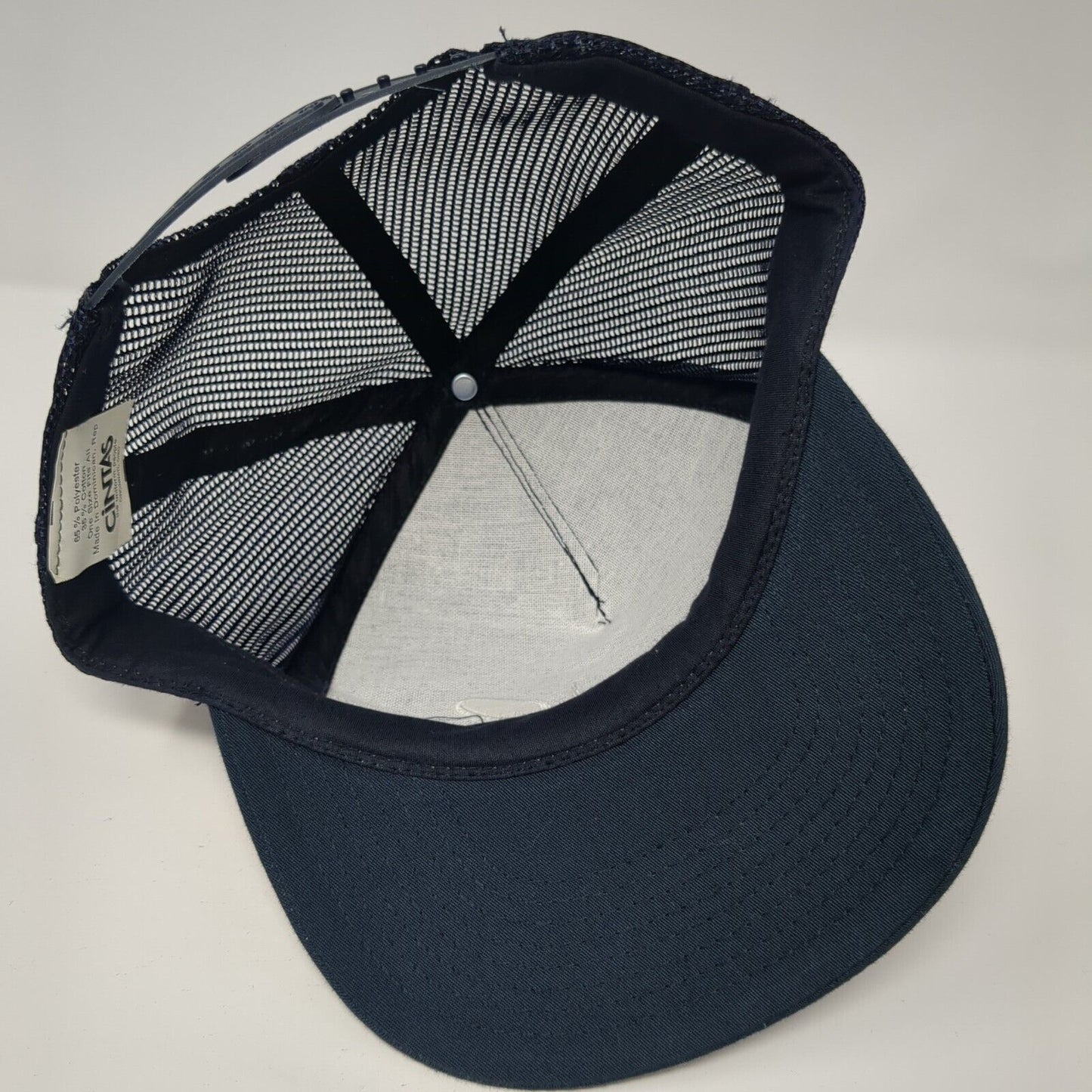 Qwest Snapback Mesh Back Trucker Hat Blue One Size Adjustable Cintas