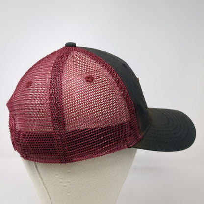 Belong Designs Trucker Hat Black Purple One Size Leather Patch Mesh Snapback