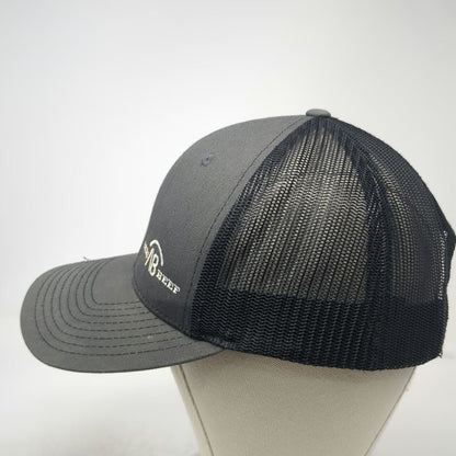 Richardson Trucker Hat Gray One Size Snapback Mesh Agri Beef Logo Structured
