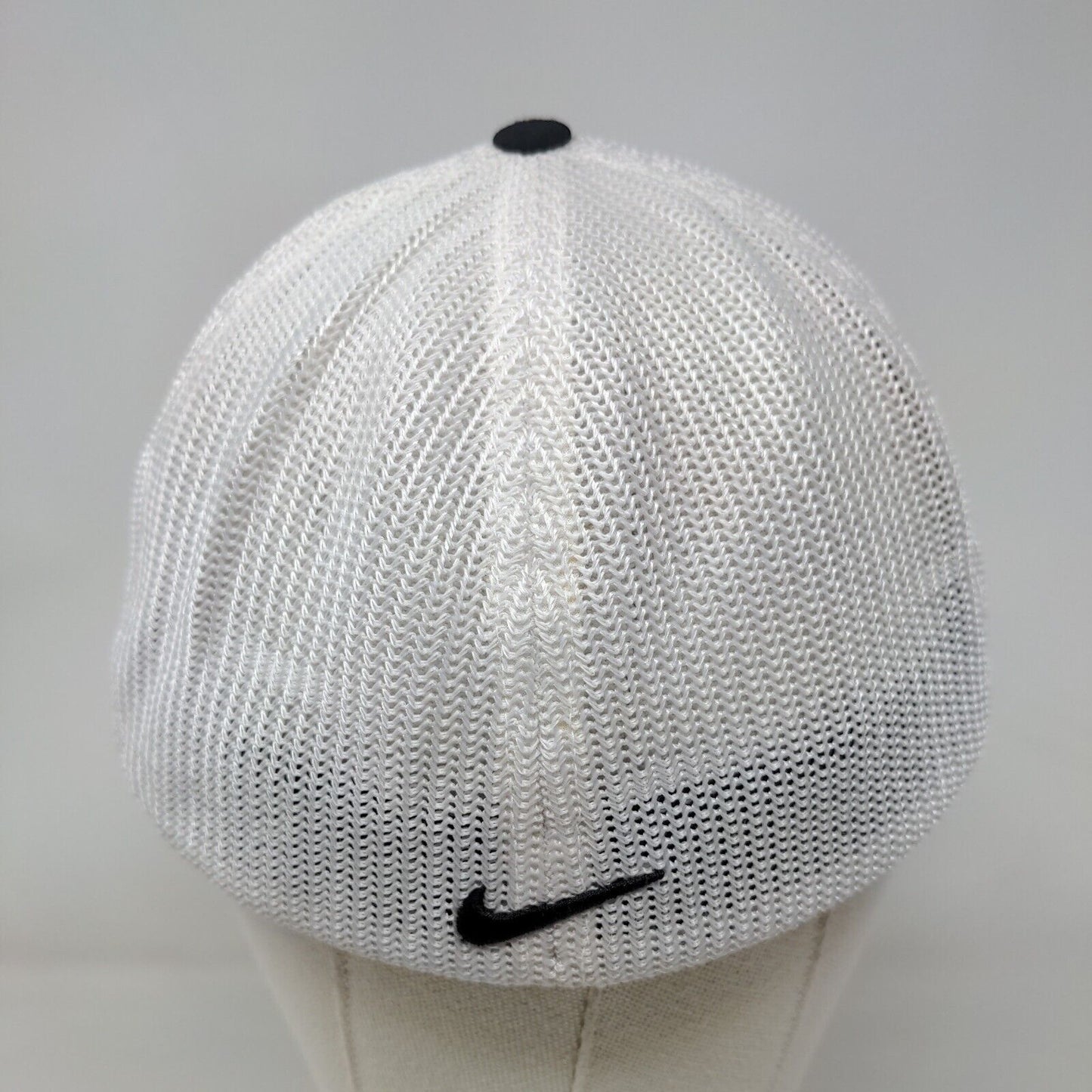 NG Nike Golf Fitted Trucker Hat Black One Size Embroidered Swoosh Mesh Back