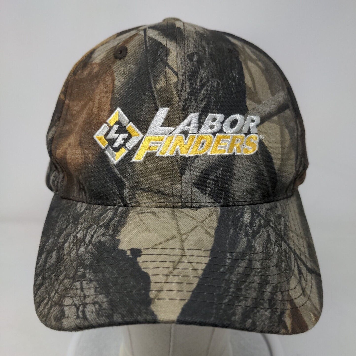 Labor Finders Slideback Hat Camo OSFM Embroidered Realtree Hardwoods