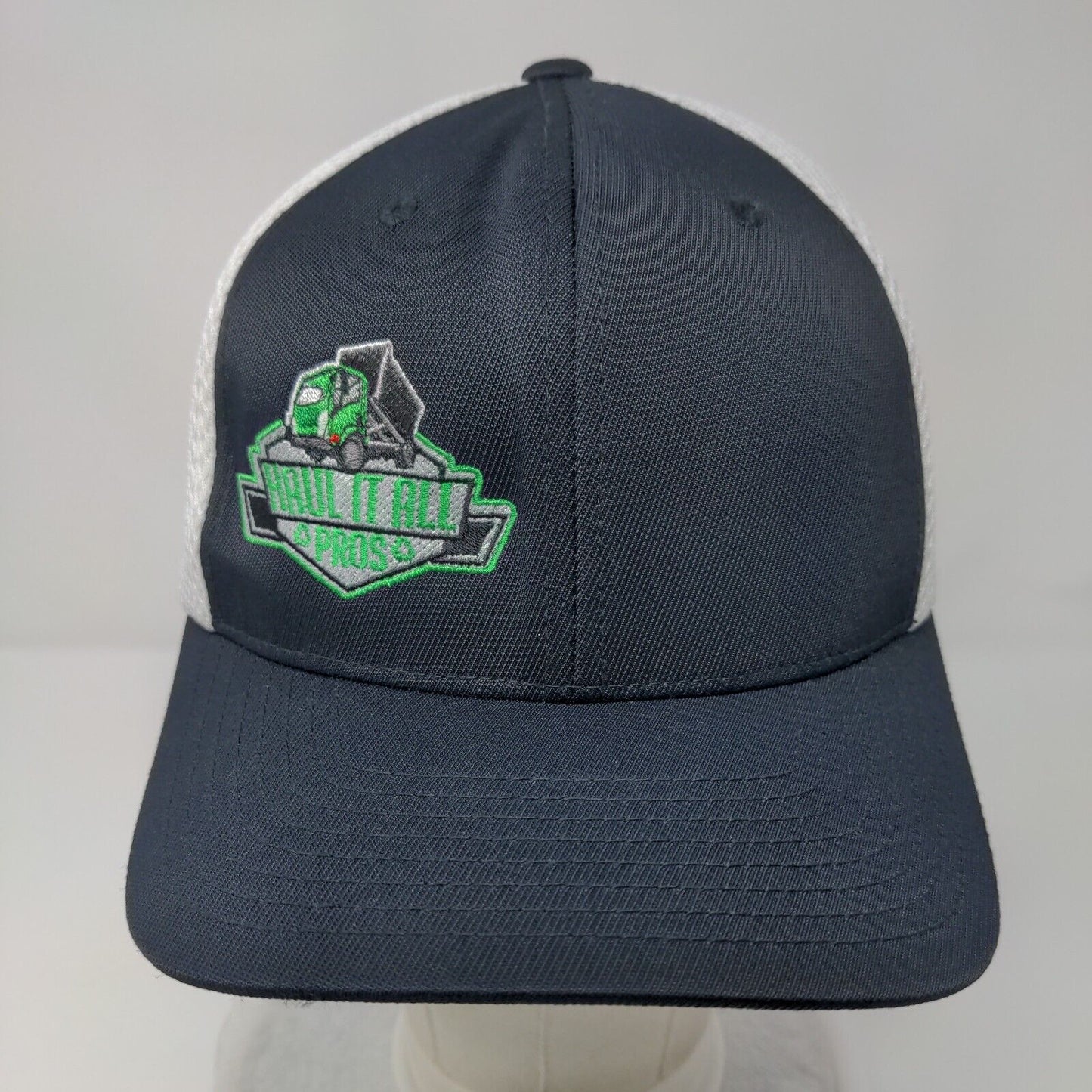 Haul It All Pros Fitted Mesh Back Hat Black L/XL Flexfit Sport-Tek
