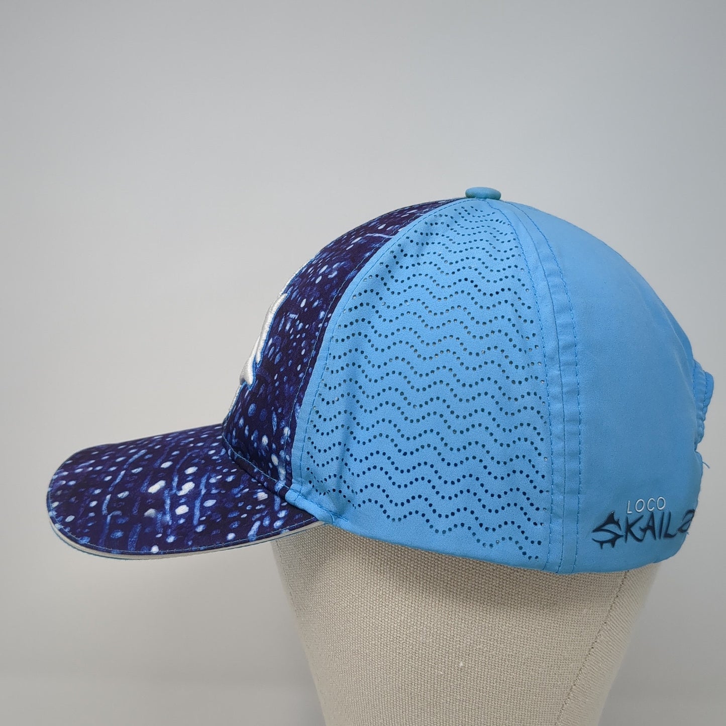 Loco Kaile Snapback Hat Blue One Size Adjustable Embroidered Mesh Back