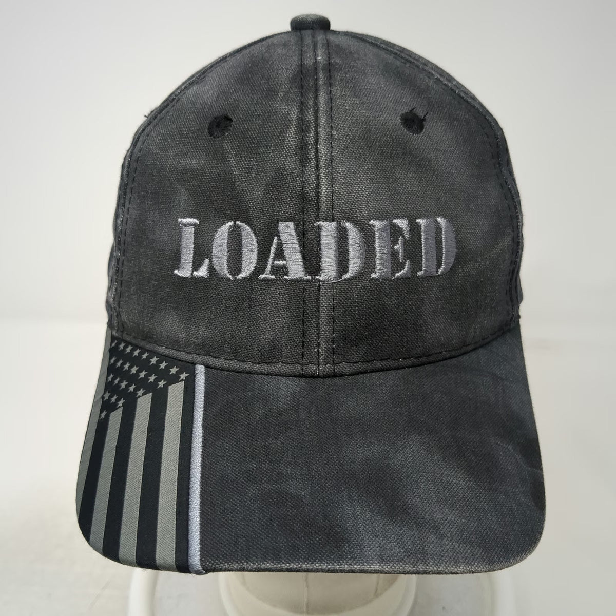 Kryptek Baseball Cap Gray One Size Loaded US Flag Typhon Camo Slideback Hat