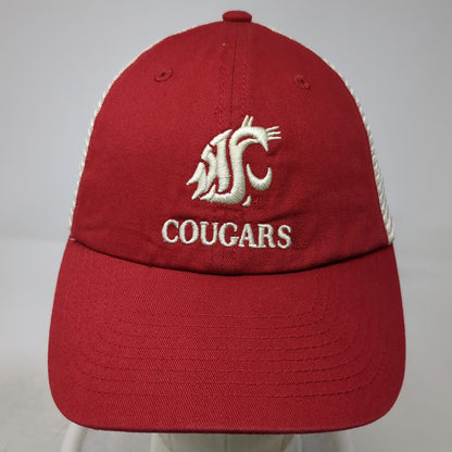 Captivating Washington State Cougars NCAA Red OSFM Trucker Hat Mesh Snapback WSU