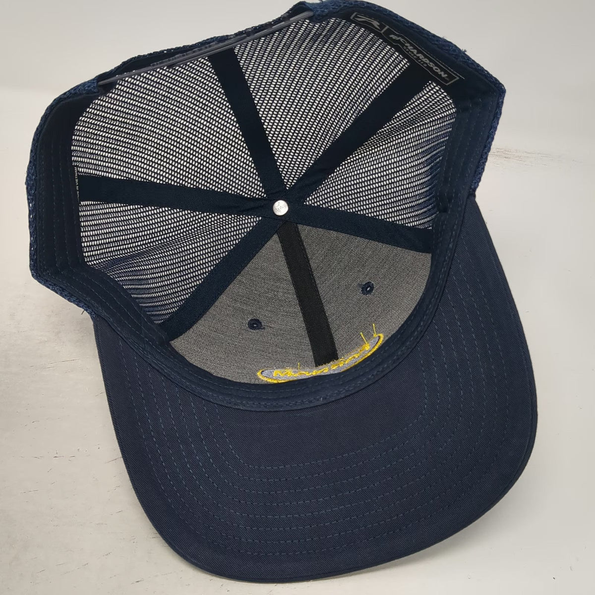 Richardson 112 Trucker Hat Blue One Size Snapback Mesh Back Farnam Patch Logo