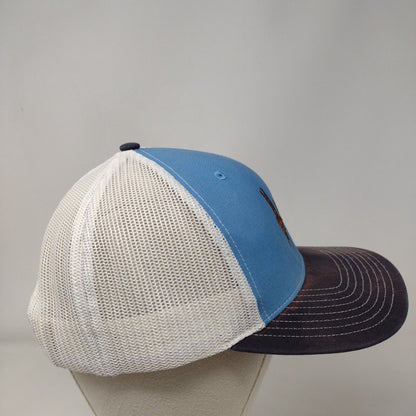 Leapknot Coffee Roasters Snapback Trucker Hat Blue One Size Mesh Back