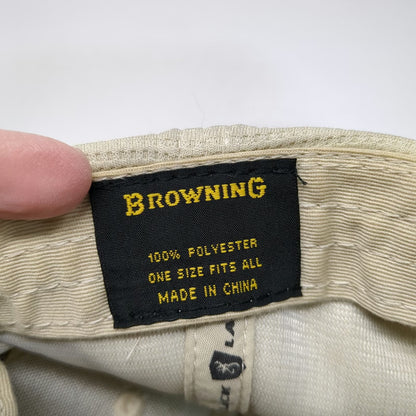 Browning Black Label Baseball Cap Beige One Size Strapback Polyester Mesh Hat
