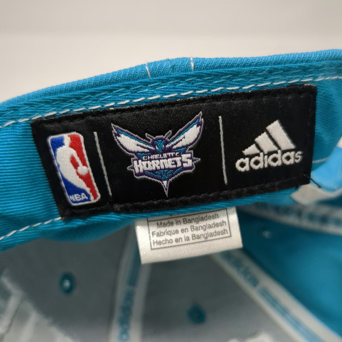 Adidas Charlotte Hornets NBA Blue White One Size Cap Strapback Underbill Hat